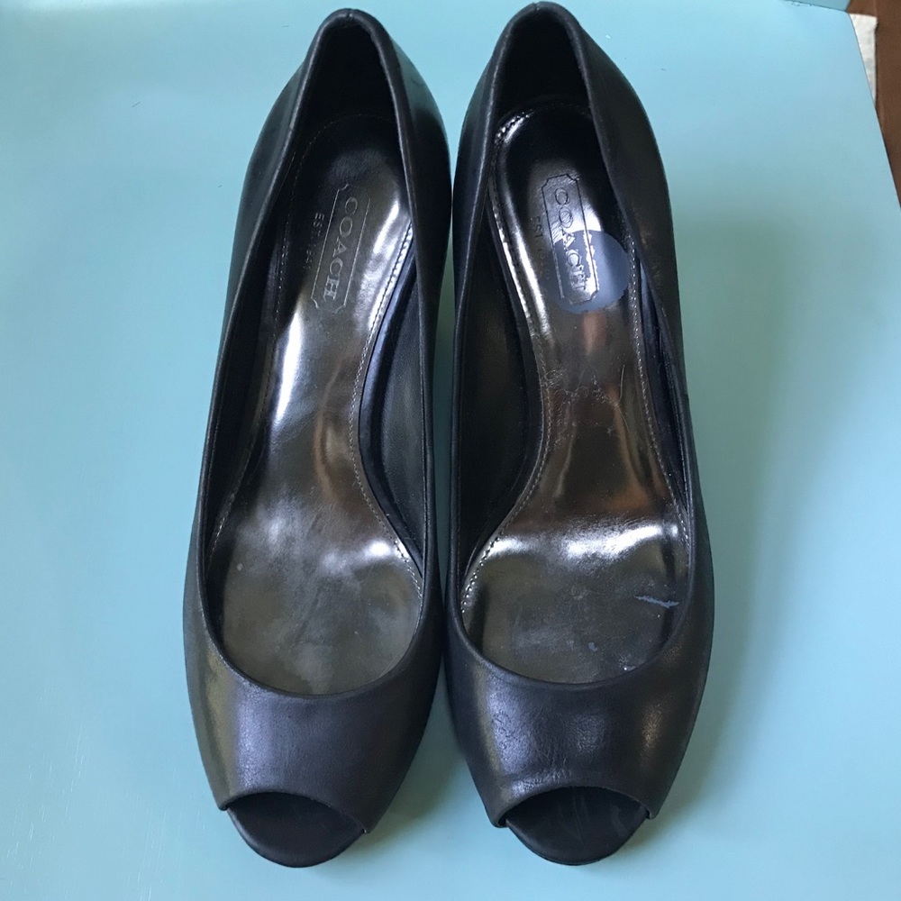 Coach Peep Toe Wedge